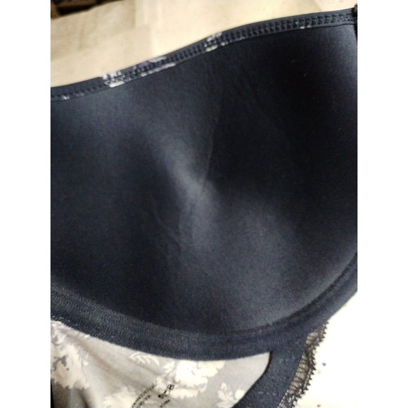 Lucky Brand Bra 42D Underwire Lightly Padded Navy & White Floral EUC - Picture 7 of 10